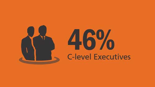 Coliseum Summit US 2018 statistic - 46% C-Level Executives