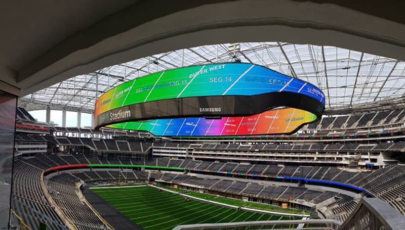 SoFi Stadium update - July 2020 video board