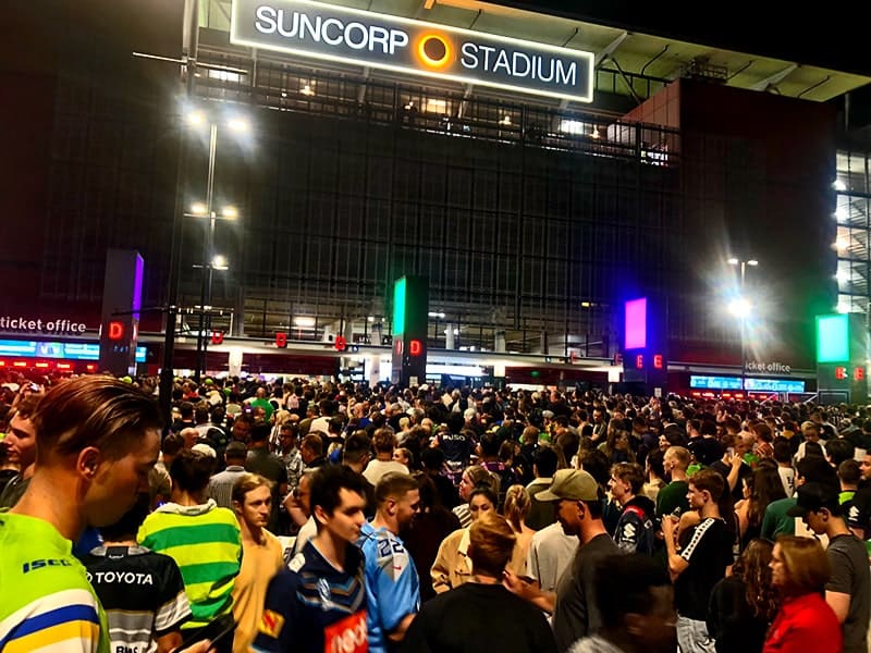 Australia Brisbane Suncorp Stadium fans waiting