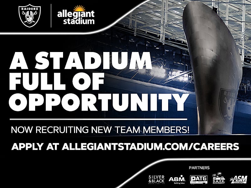 Allegiant Stadium to start recruiting for game days