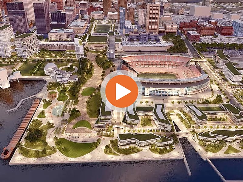 Cleveland Browns stadium area development