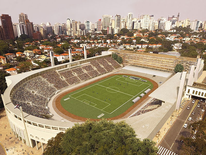 Brazil Sao Paulo Estadio do Pacaembu renotation