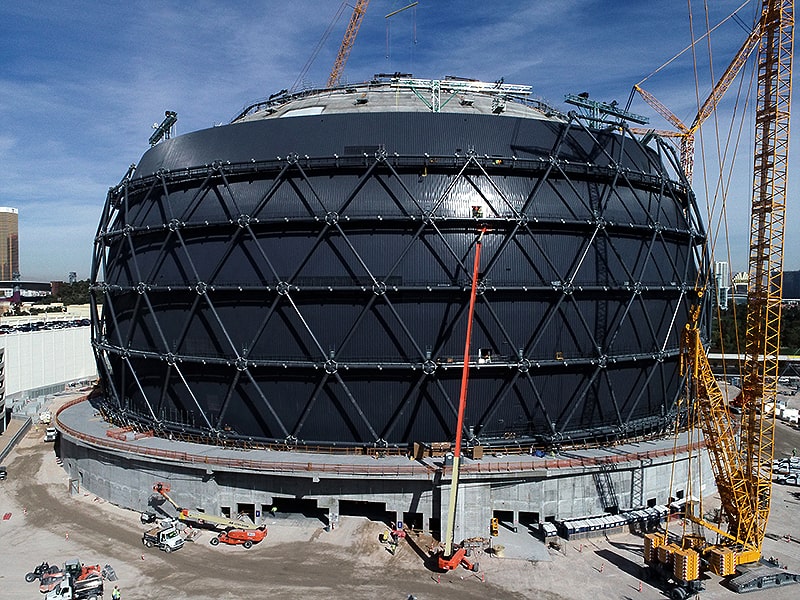 MSG Sphere Las Vegas takes shape