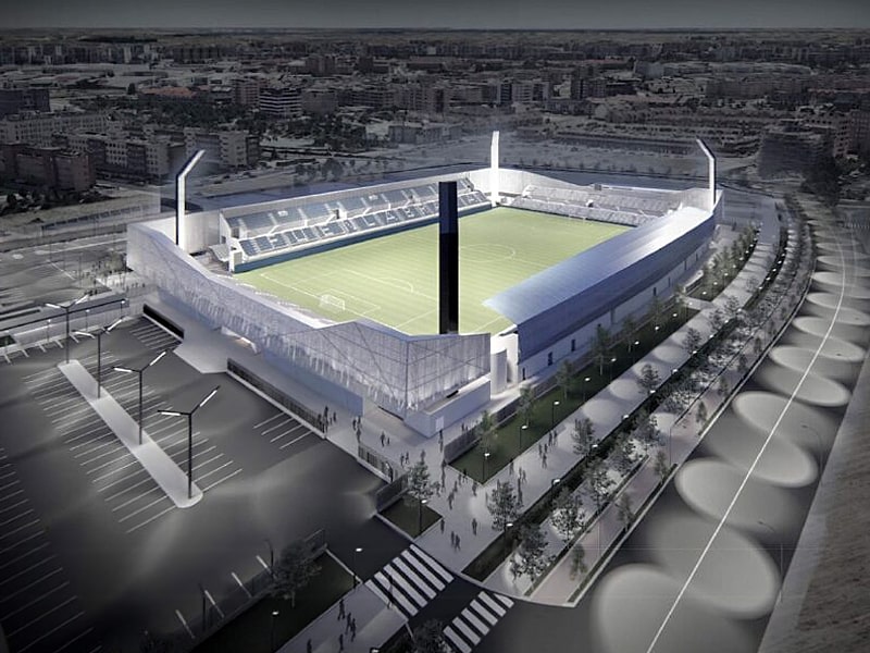 Expansion of Fernando Torres Stadium CF Fuenlabrada Spain