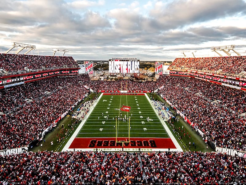 Tampa Bay Buccaneers top with fan experience