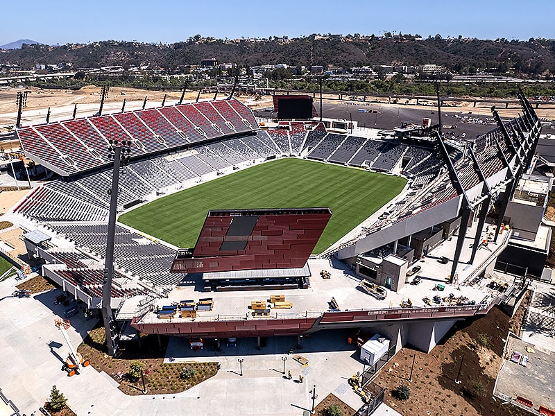 San Diego State Univ. Aztec Football Snapdragon stadium finished