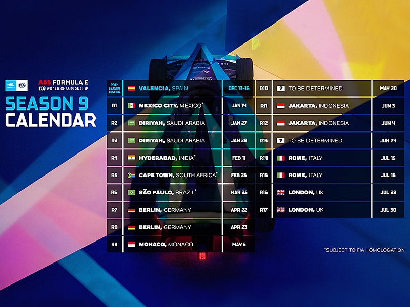 Formula E race calendar 2023