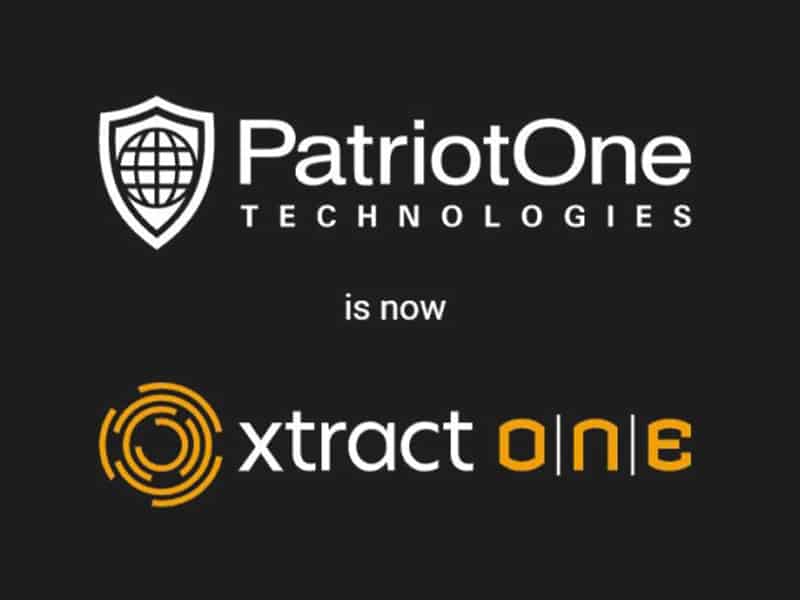 Rebranding of Patriot One Tech to Xtract One