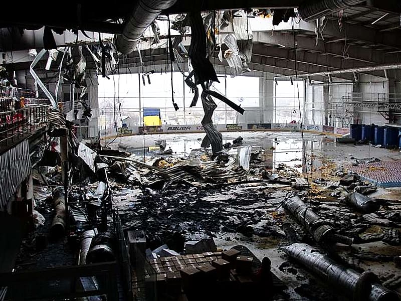 Arena in Donetsk destroyed