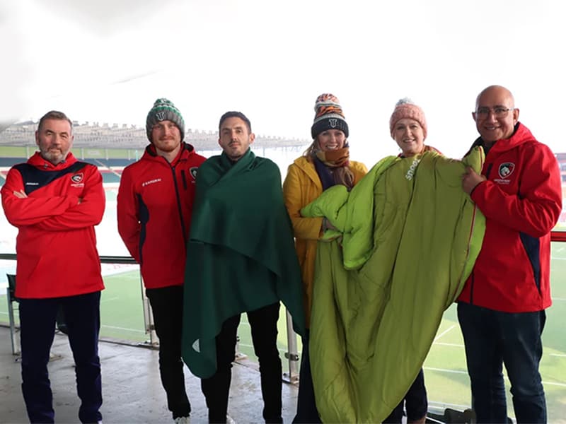 CEO sleepout at Leicester Tigers stadium
