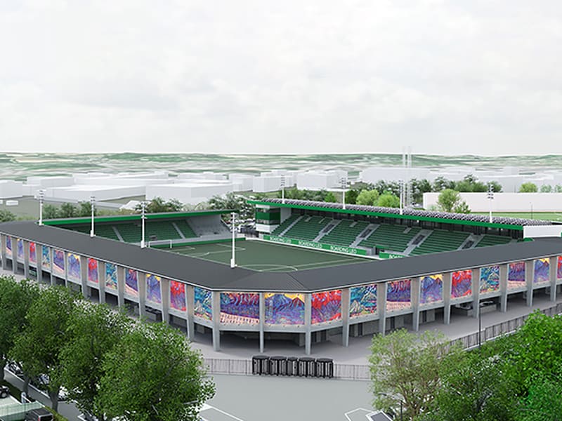 Belgium RAAL La Louvière new stadium with 8000 seats