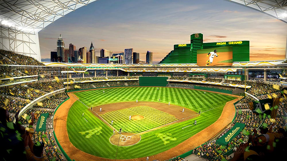 Oakland Athletics first designs for Vegas ballpark