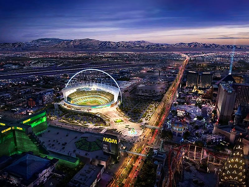 Oakland Athletics first designs for Vegas ballpark