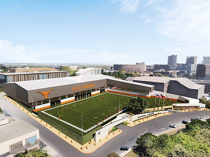 Texas Football with new training facility