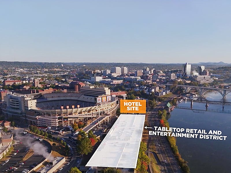 University of Tennessee planning a new destination beside Neyland Stadium
