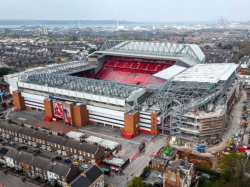 Anfield Road upper tier will not open before 2024