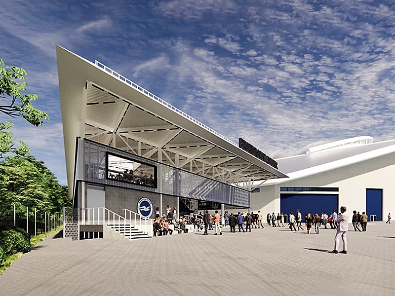 Brighton and Hove Albion stadium new fan zone proposed