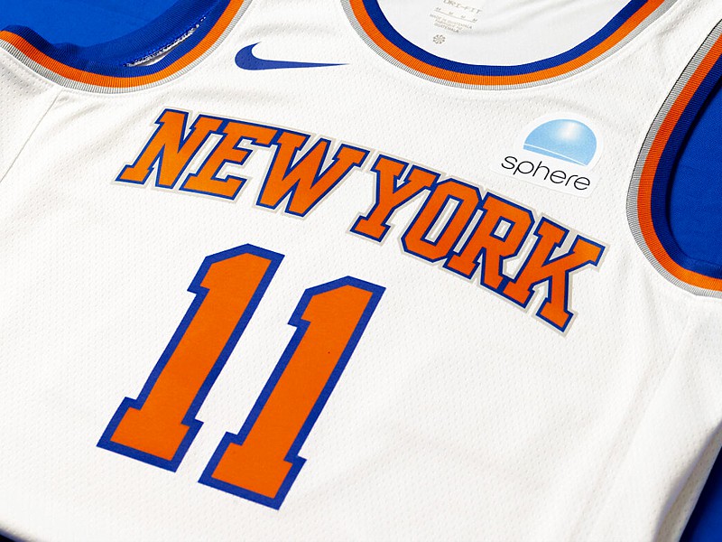 The Sphere now on the jerseys of NY Knicks