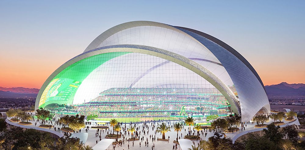 New renderings revealed for Oakland Athletics Vegas stadium