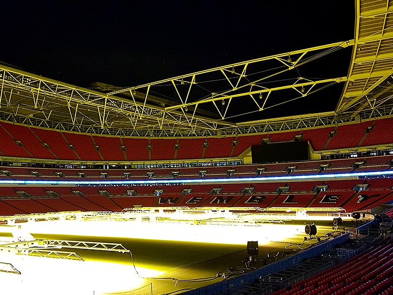 Wembley stadium with first fully recyclable pitch