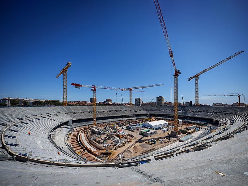 Construction progress Spotify Camp Nou