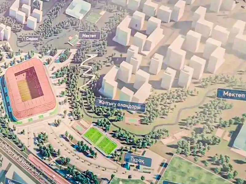 Kazakhstans largest stadium under construction