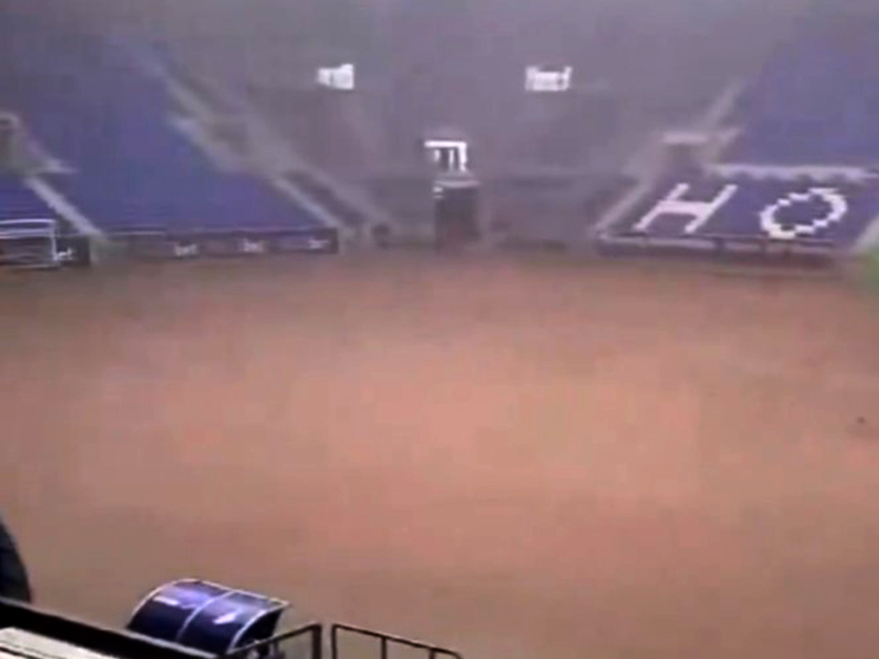 Hoffenheim stadium under water