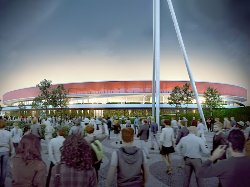 Sparrows halt work on Berlin sports park - Coliseum