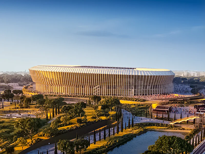 Huge park to surround new as AS Roma stadium