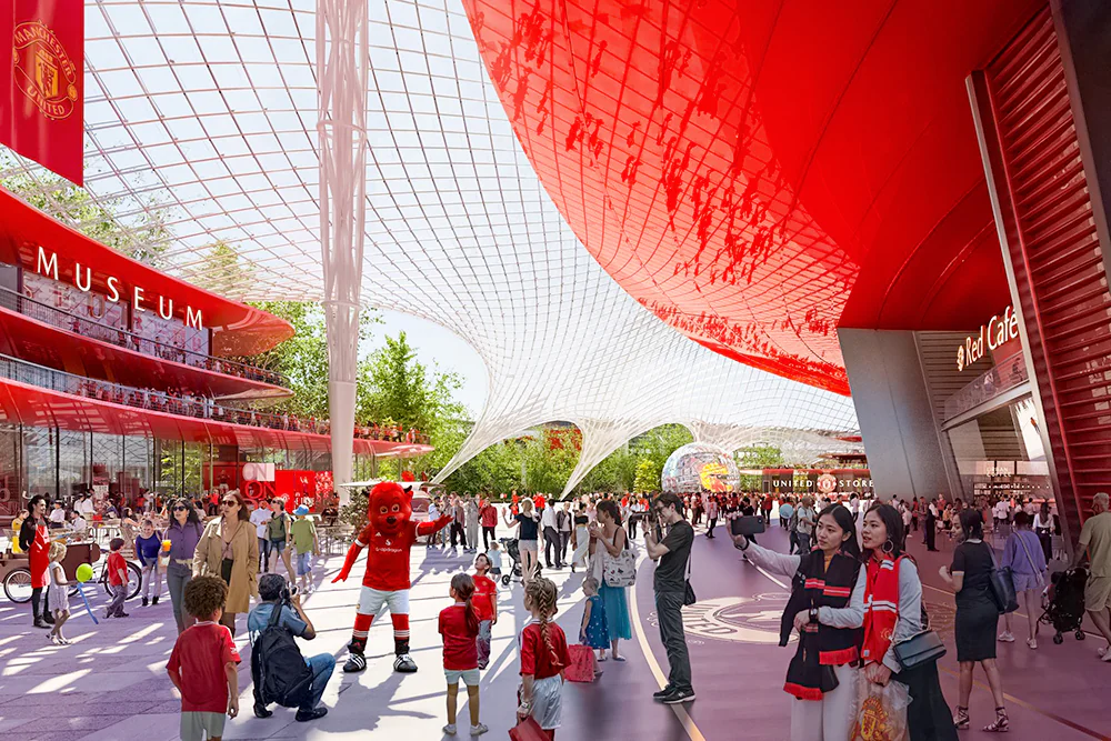 Manchester United is scrapping plans for the canopy structure over its new stadium