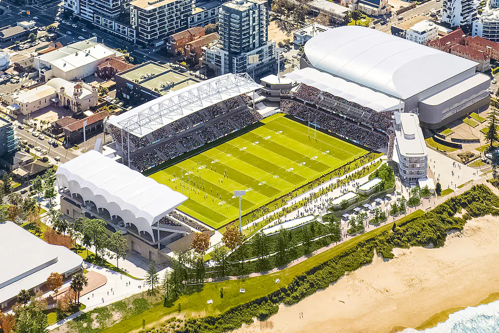 New South Wales Government unveiled vision for a new sports and entertainment precinct in Wollongong