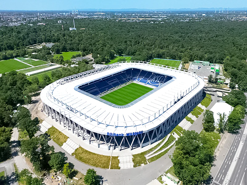 Defects at the new Wildpark Stadium in Karlsruhe