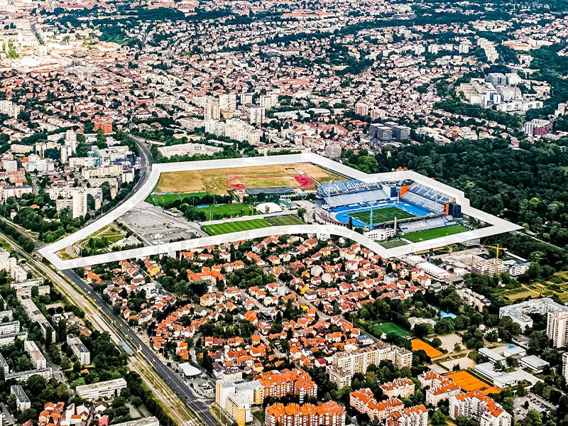 Who will design Stadion Maksimir in Zagreb