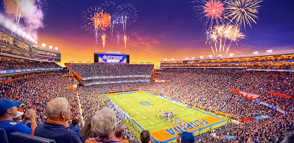 The University of Florida has unveiled plans for a $1.45 billion renovation of Ben Hill Griffin Stadium