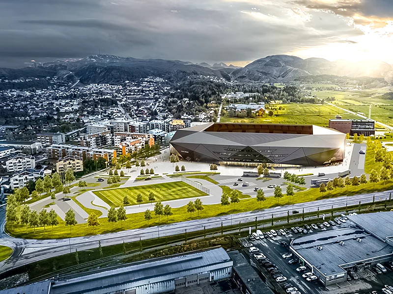 Work has started in Norway on new Bodø-Glimt stadium