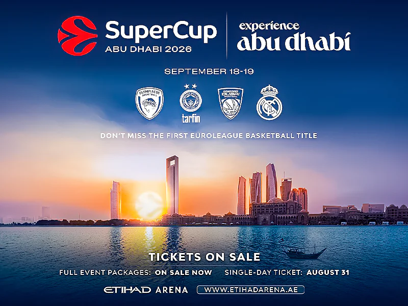 Etihad Arena will host new Euroleague Basketball’s SuperCup event