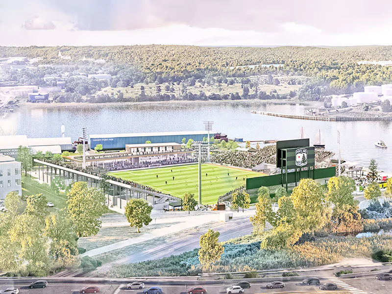 Hearts of Pine stadium project at Cassidy Point Portland