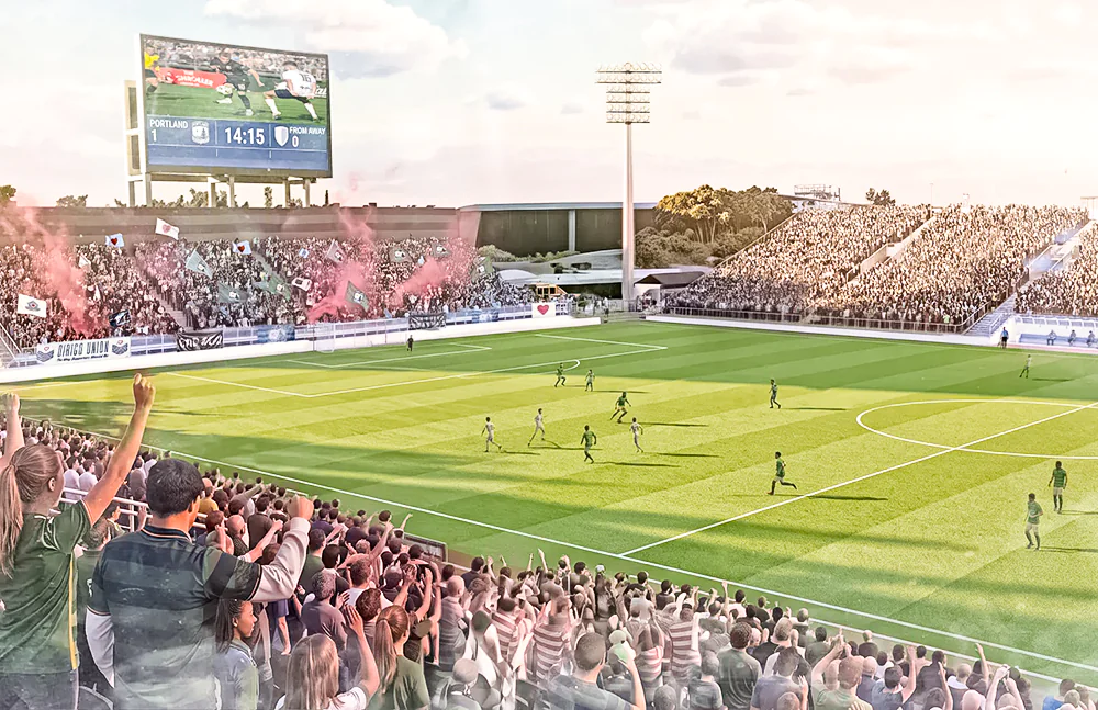 Hearts of Pine stadium project at Cassidy Point Portland