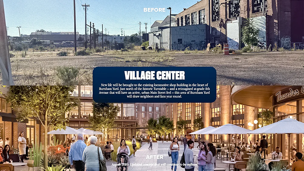 Mixed-use development vision around new Denver Broncos stadium