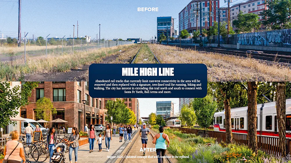 Mixed-use development vision around new Denver Broncos stadium