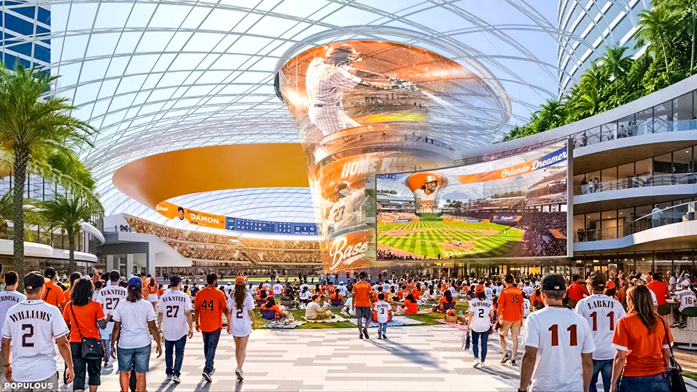 Renderings of proposed MLB stadium in Orlando were released by Orlando Dreamers