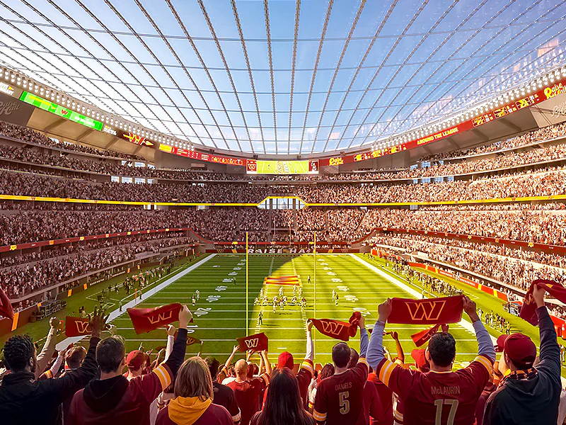 Commanders unveil first look at new stadium seating bowl