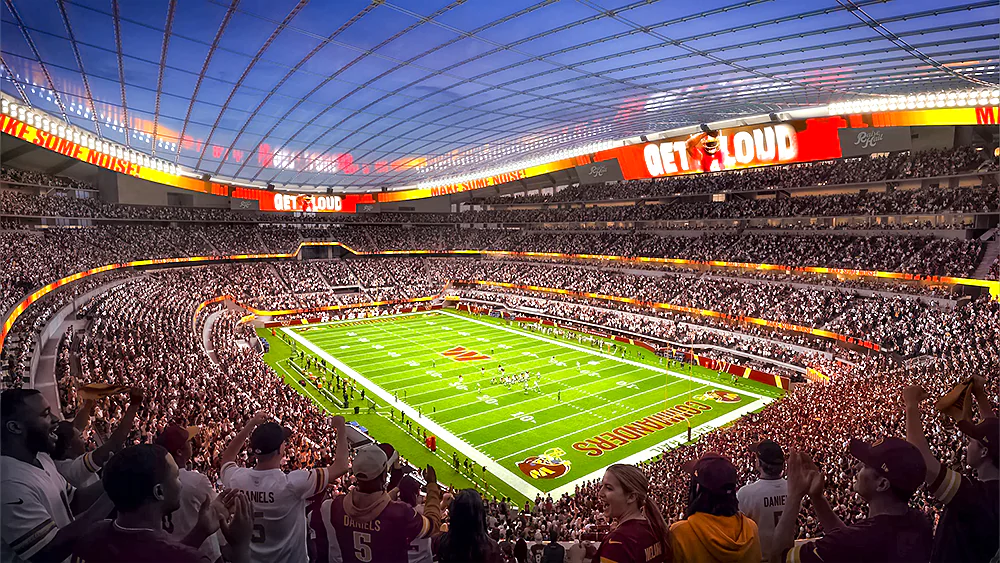 Commanders unveil first look at new stadium seating bowl