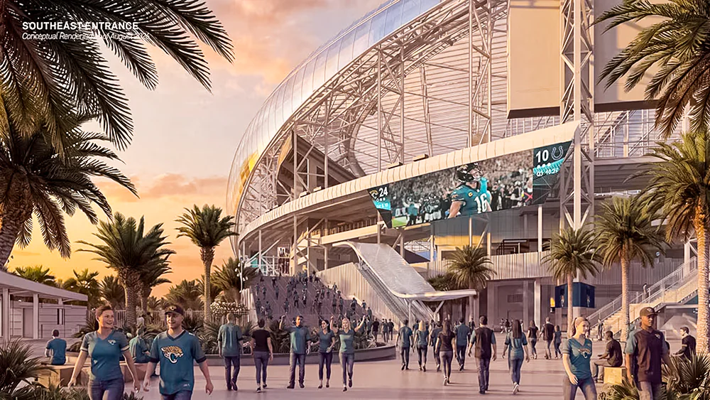 The Jacksonville Jaguars released more detailed renderings of their $1.4B Everbank Stadium renovation