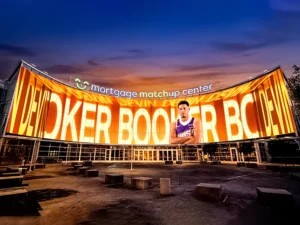 Mortgage Matchup Center in Phoenix introduces the largest transparent LED display in the NBA 