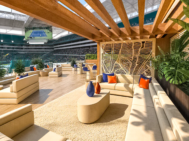 The Miami Open will announce two new club spaces on its stadium court