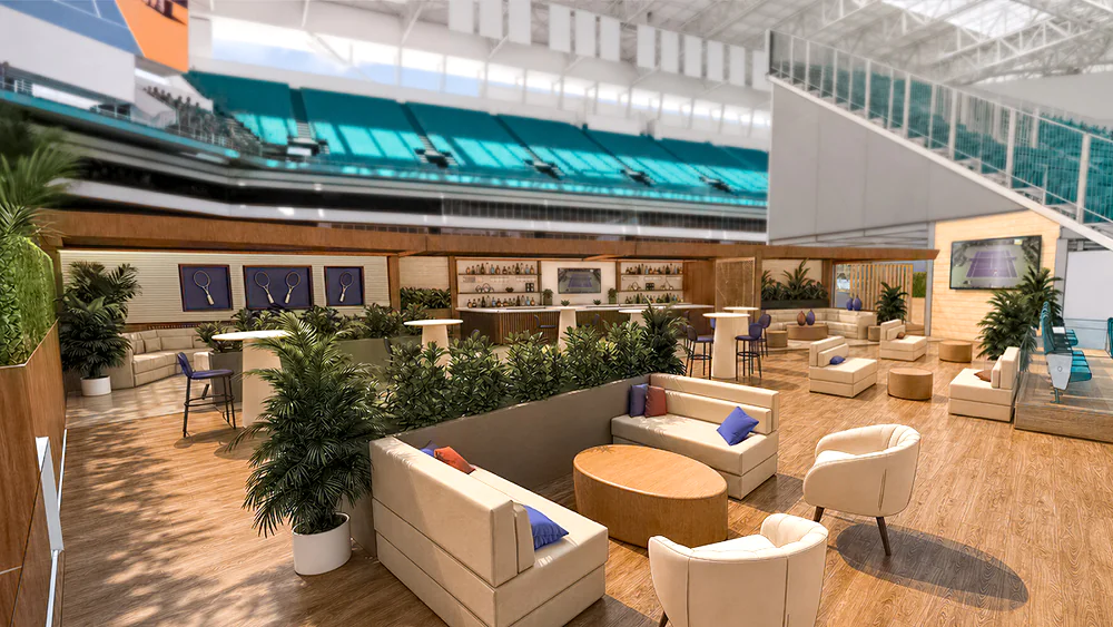 The Miami Open will announce two new club spaces on its stadium court