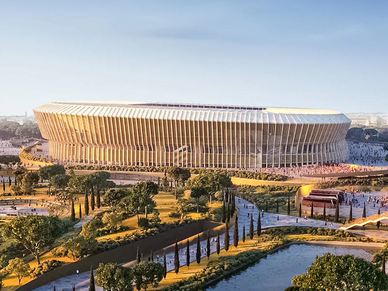 Construction of AS Roma’s new stadium will begin in spring 2027