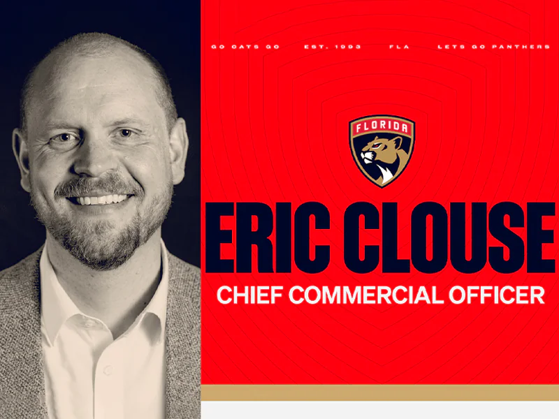 Eric Clouse has been named chief commercial officer of the Florida Panthers