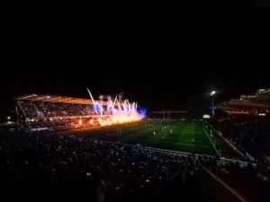 Leinster Rugby played its first match at the redeveloped Laya Arena 